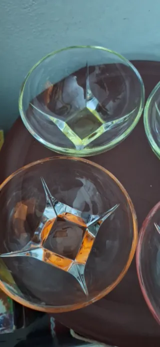 Coppette in vetro colorato - Set da 4