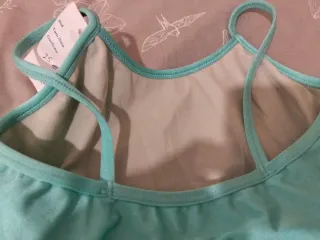 Traje de baile niña verde azulado talla 4