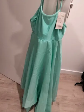 Traje de baile niña verde azulado talla 4
