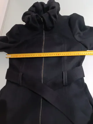 Zara Cappotto Lana Nero Taglia S