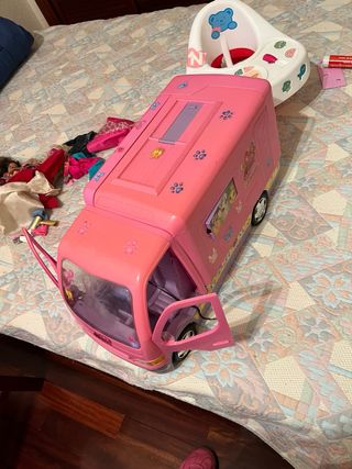 Caravana Rosa para Muñecas Estilo Barbie
