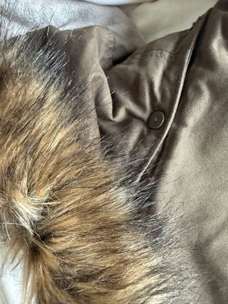 Parka verde militar con forro