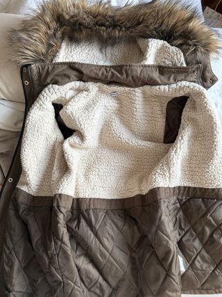 Parka verde militar con forro