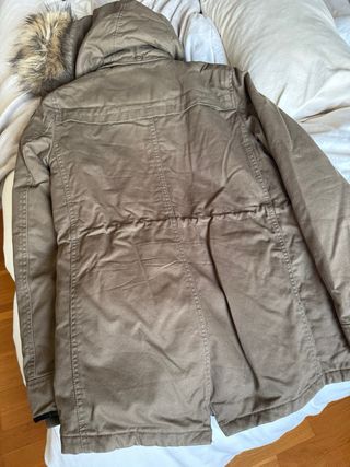 Parka verde militar con forro