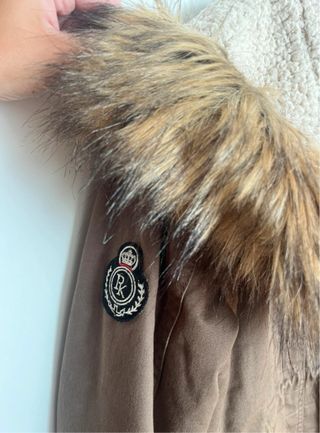 Parka verde militar con forro