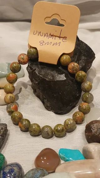 Pulsera Unakite 8mm Piedra Natural