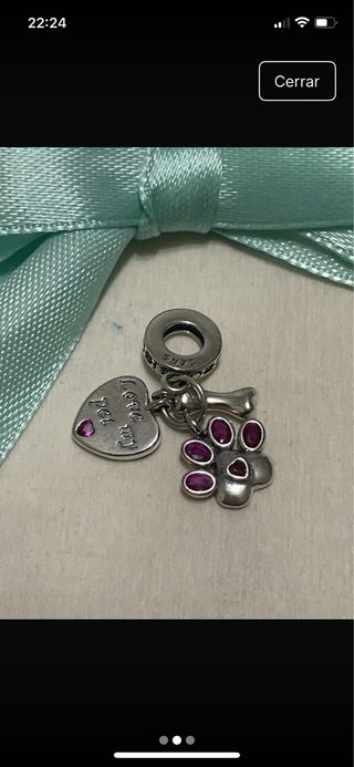 Colgante Corazón y Pata de Perro con Piedras