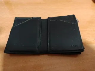 Cartera Roik ZipCoin Negra con cremallera