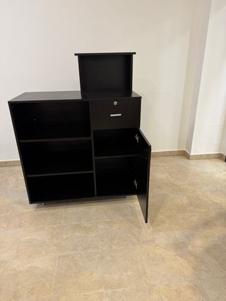 Mueble Recepción Peluquería Negro