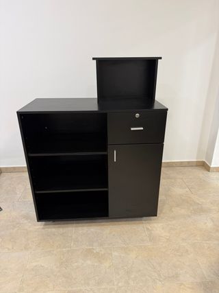 Mueble Recepción Peluquería Negro