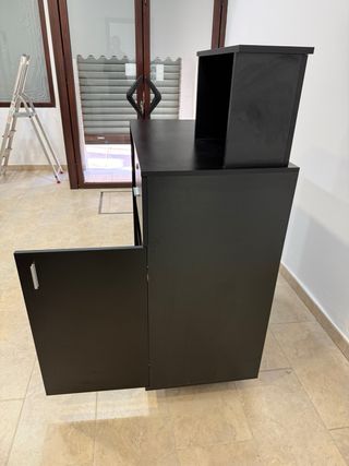 Mueble Recepción Peluquería Negro