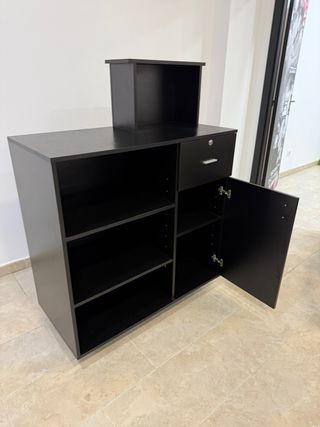 Mueble Recepción Peluquería Negro