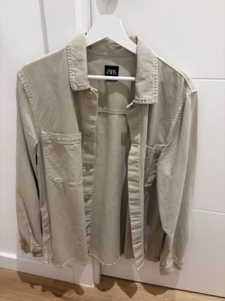 Camisa Zara Beige Hombre
