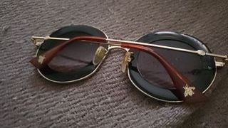 Gafas de Sol Gucci Redondas Doradas Negras