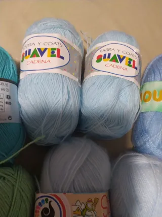 7 Madejas Hilo Bebé Suave