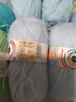 7 Madejas Hilo Bebé Suave