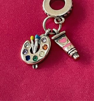 Colgante Paleta Pintura y Tubo Pintura