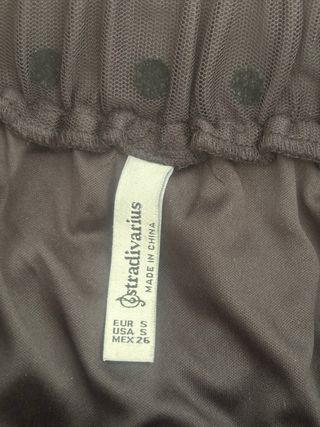 Falda larga negra Stradivarius lunares