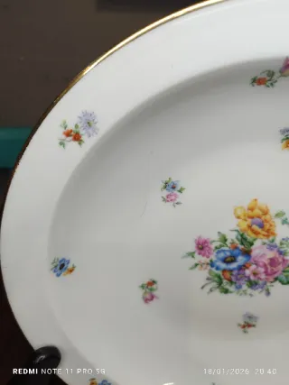 Fuente redonda P.L."LIMOGES" porcelana francesa