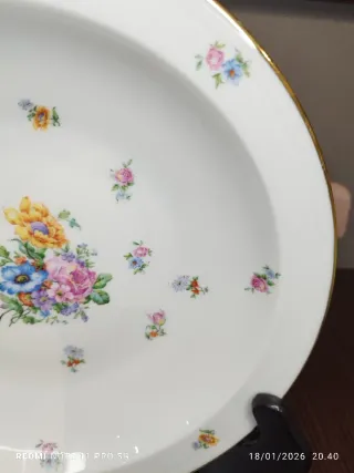 Fuente redonda P.L."LIMOGES" porcelana francesa