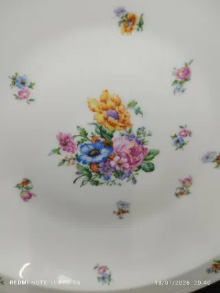 Fuente redonda P.L."LIMOGES" porcelana francesa