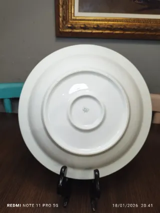 Fuente redonda P.L."LIMOGES" porcelana francesa