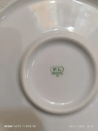 Fuente redonda P.L."LIMOGES" porcelana francesa