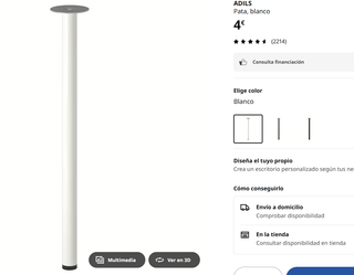 Patas de mesa ADILS ikea