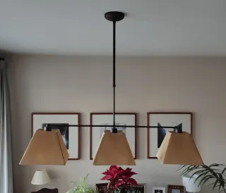 Lámpara de techo 3 pantallas.