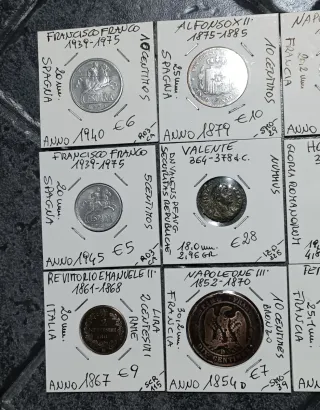 Lotto 12 monete di cui 2 romane e 10 antiche