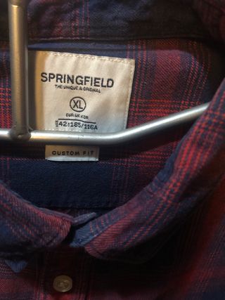 Camisa Springfield cuadros azul/rojo XL