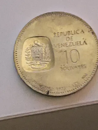 Moneda Simón Bolívar 1873 Plata