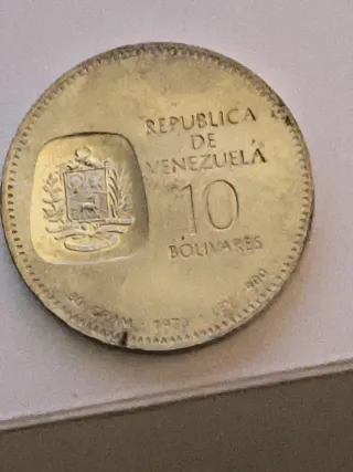 Moneda Simón Bolívar 1873 Plata