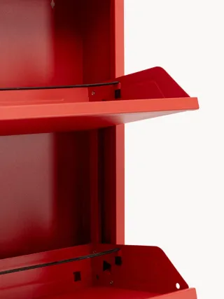 Zapatero vertical rojo 5 baldas