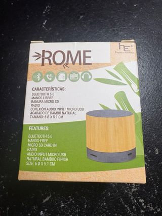 Altavoz Bluetooth HE Rome Bamboo