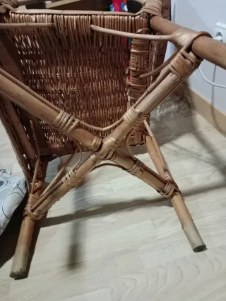Butaca de mimbre. Adulto