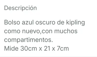 Bolso Kipling Azul Marino