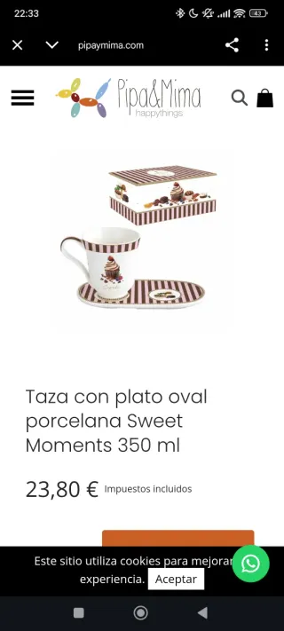 Taza de porcelana con platillo