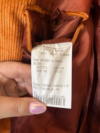 Giacca elegante in velluto a coste