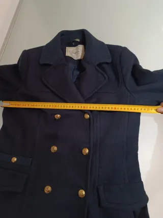 Zara cappotto Lana Blu Scuro Taglia L