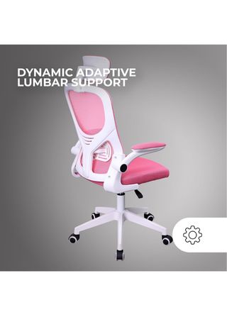 Silla de oficina ergonómica rosa