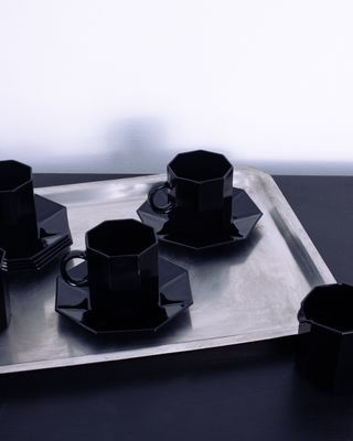 Chávenas Arcoroc Vintage Pretas (Conjunto)