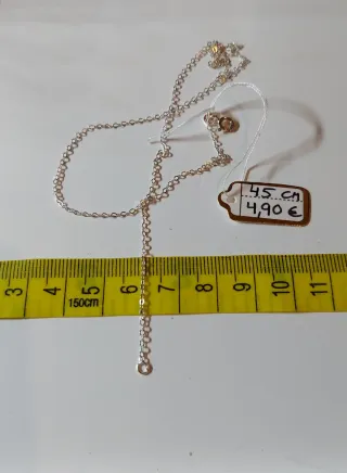 Cadena de Plata de Ley de 45cm