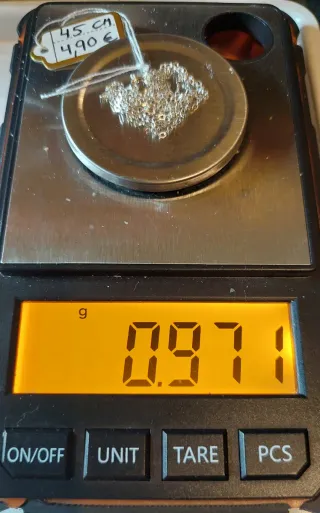 Cadena de Plata de Ley de 45cm