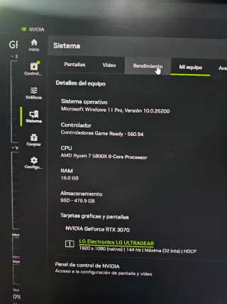 PC Gaming R7 5800X y RTX 3070 msi gaming z trio