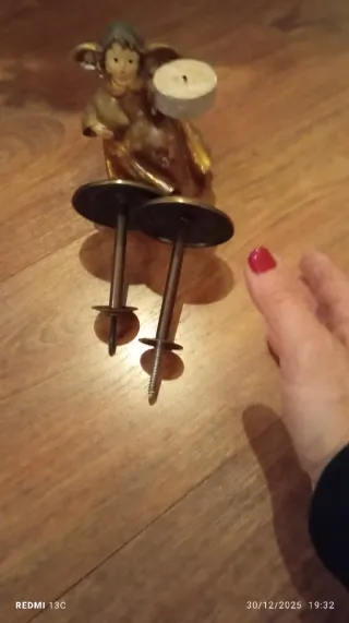 Suporte de cortinados dourado,novo