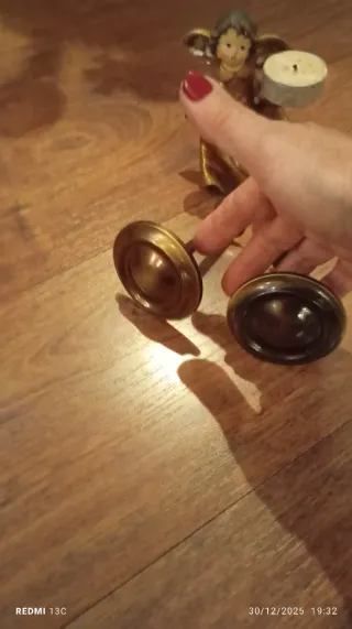 Suporte de cortinados dourado,novo