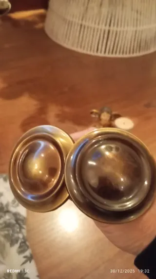 Suporte de cortinados dourado,novo