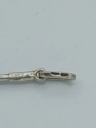 Ciondolo vintage racchetta tennis argento