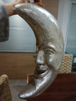 Luna Decorativa Cara Plateada